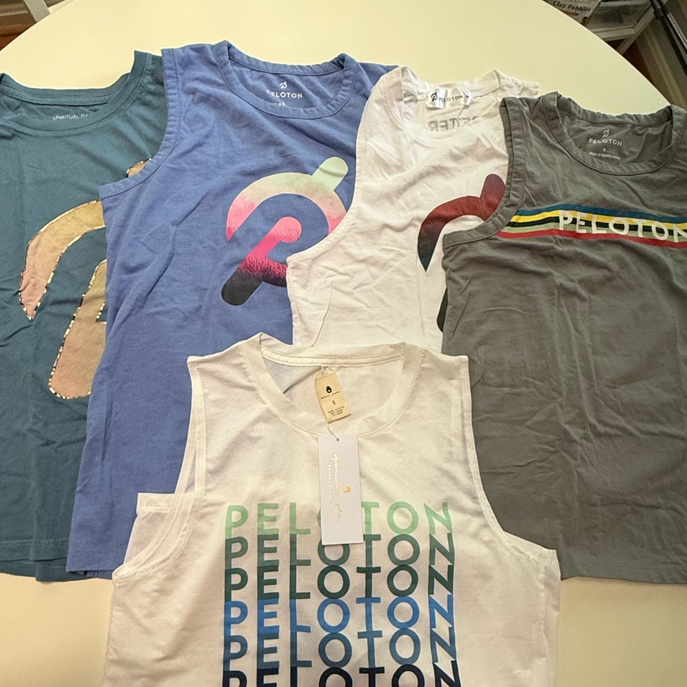 Lot of Peloton Tanks Sleeveless Logo tops bundle (small and medium)